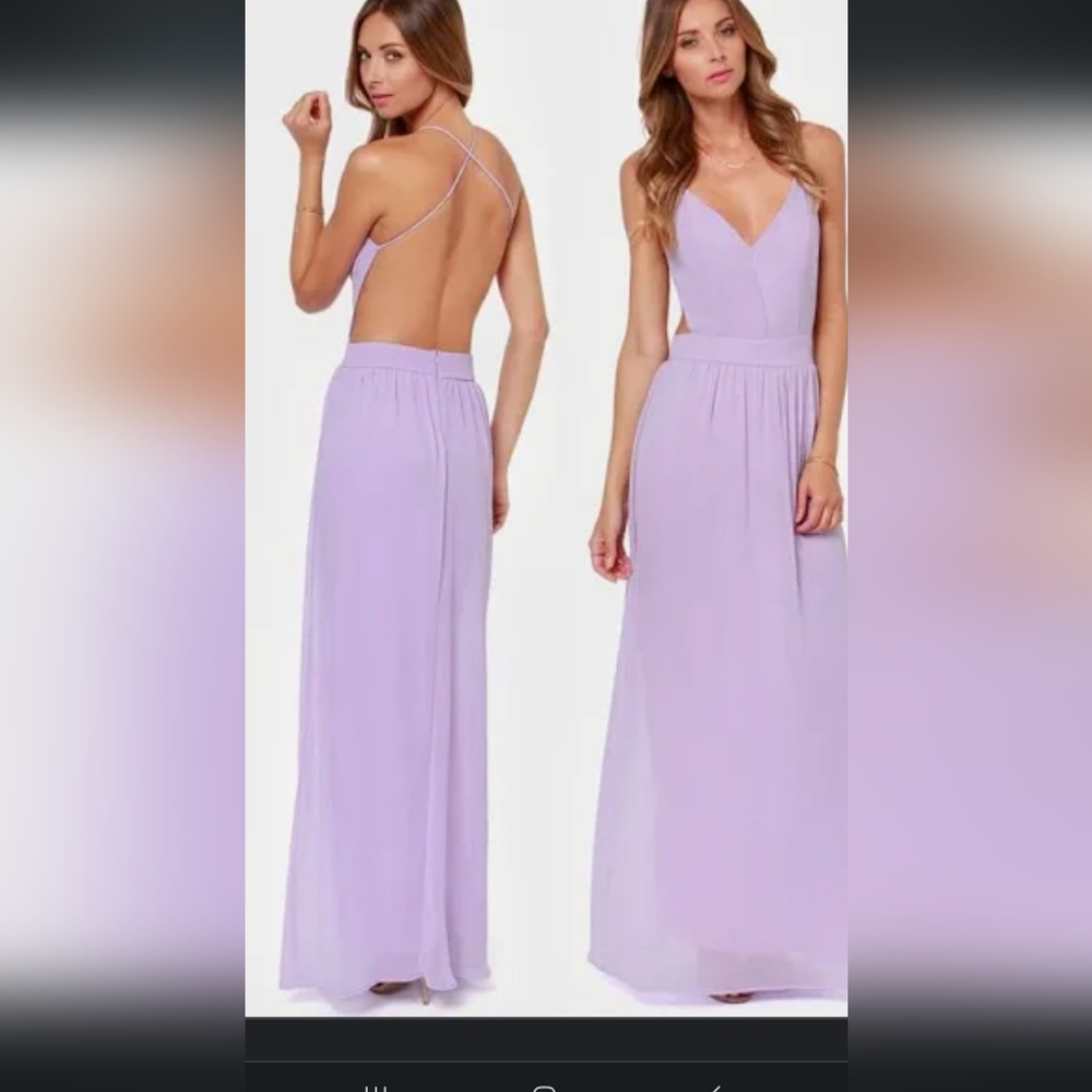 Dark Purple backless  gown